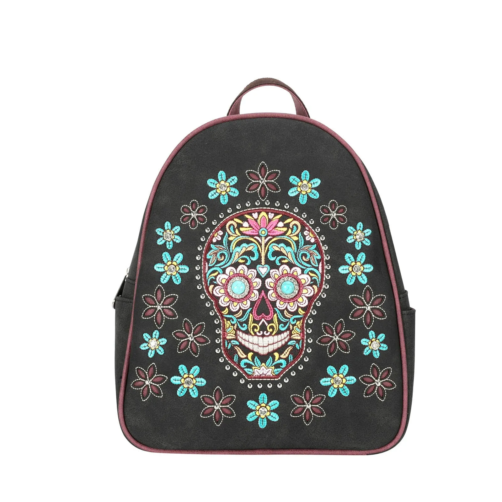 Montana West Embroidered Sugar Skull Collection Backpack