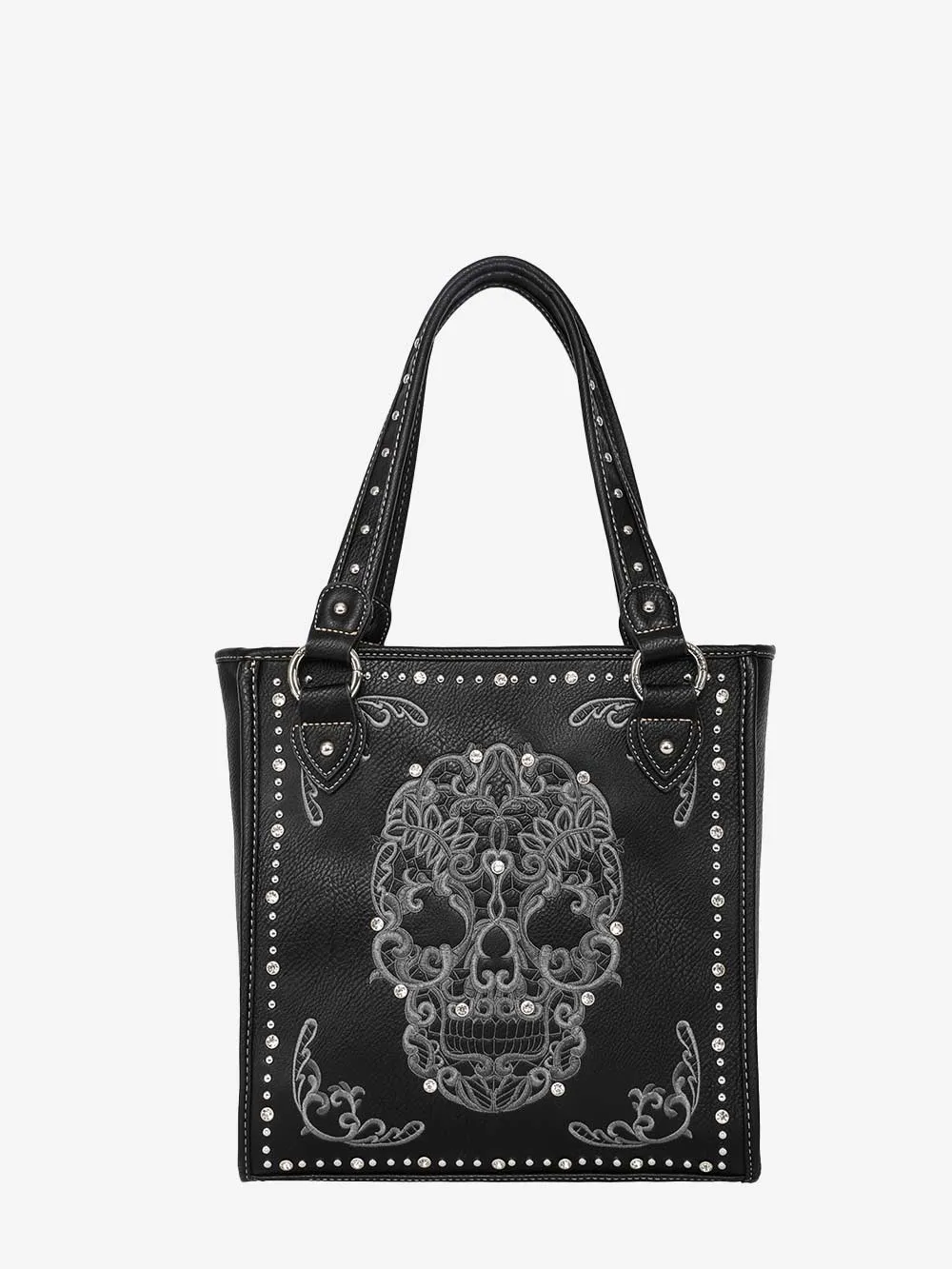 Montana West Embroidered Sugar Skull Concealed Carry Tote