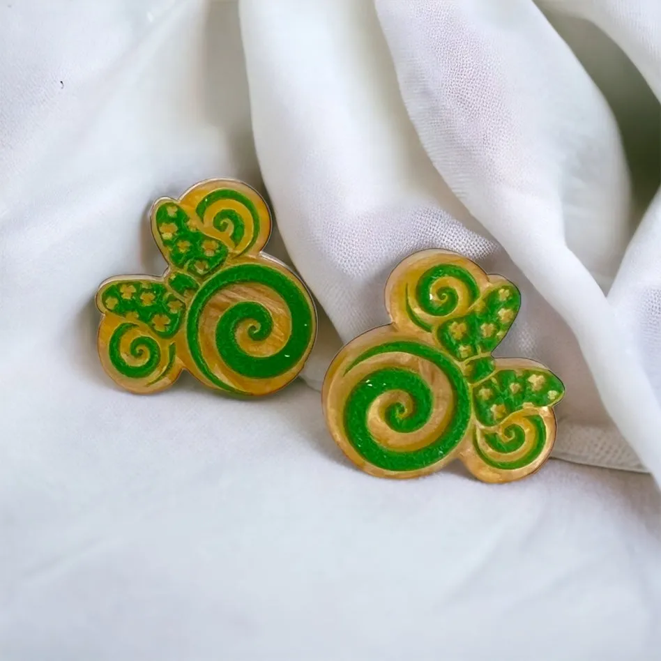 Mouse Ear Earrings - St Patty’s Day Earrings, Green Mouse Ears, Saint Patrick's Day, Green Accessories, Lucky Earrings, St. Patrick's Day