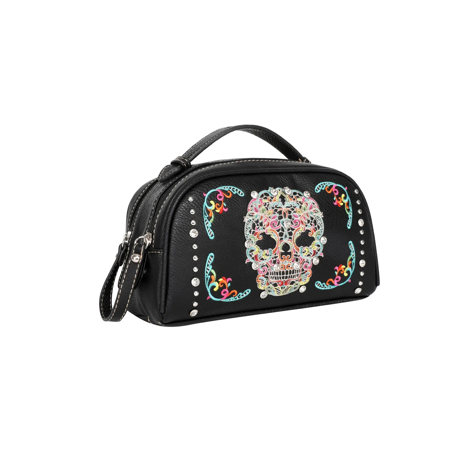 MW494-190  Montana West Sugar Skull Multi Purpose/Travel Pouch