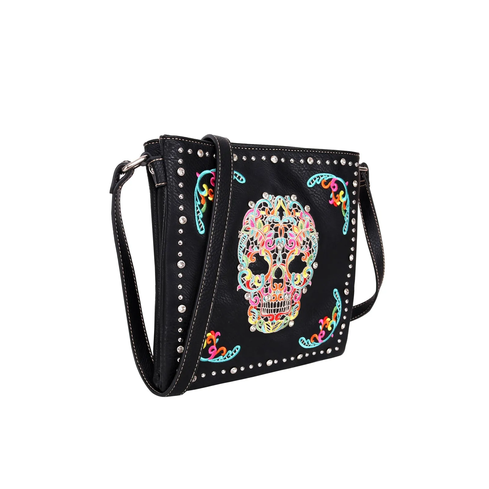 MW494G-9360 Montana West Sugar Skull Collection Concealed Handgun Crossbody