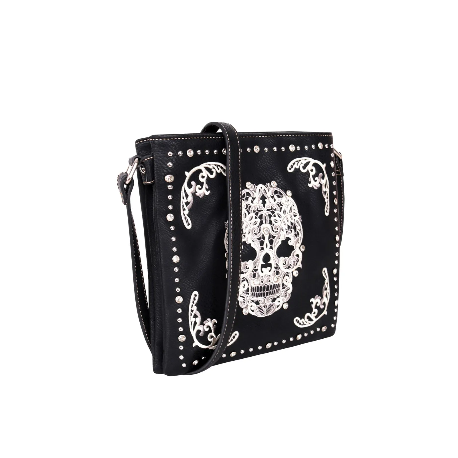 MW494G-9360 Montana West Sugar Skull Collection Concealed Handgun Crossbody