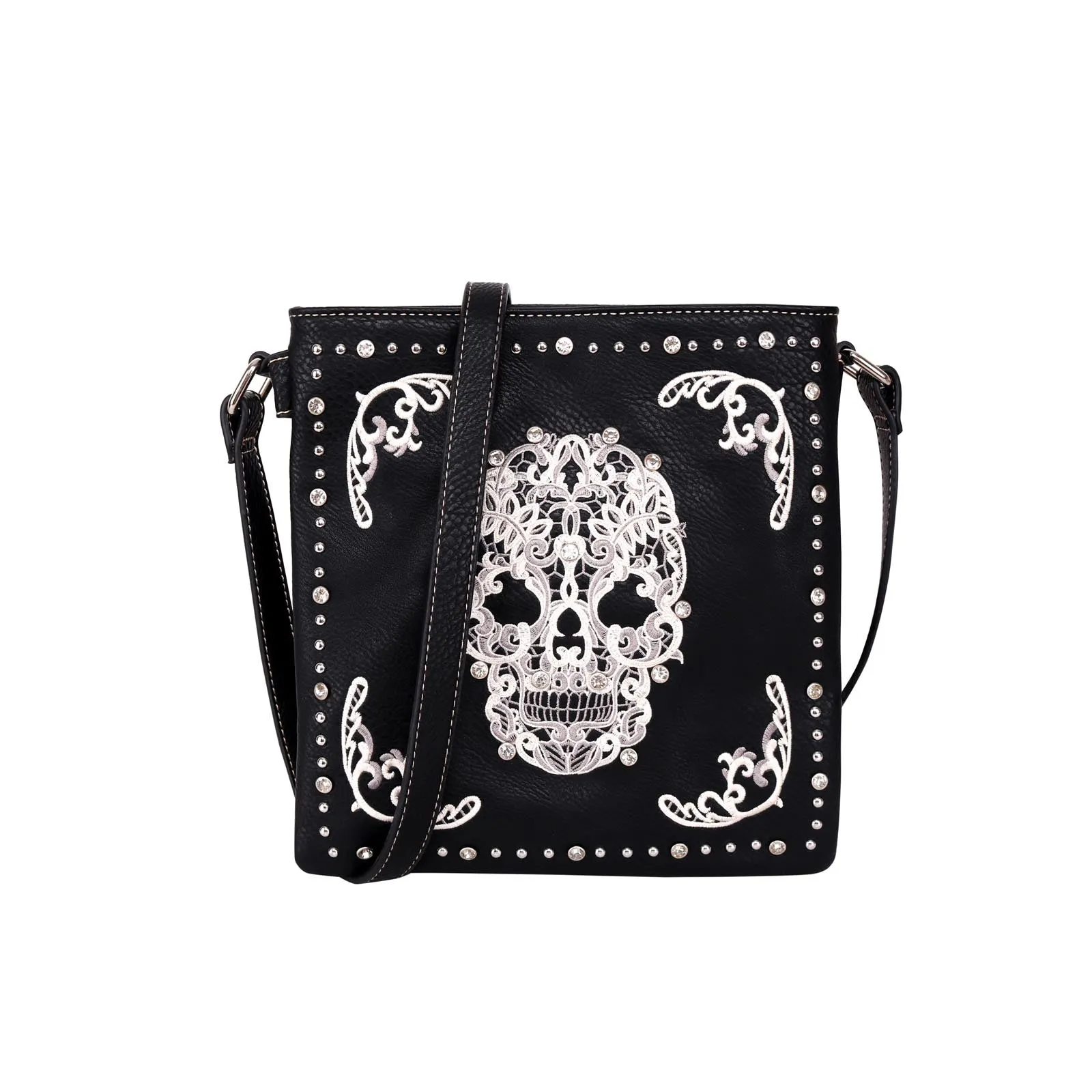 MW494G-9360 Montana West Sugar Skull Collection Concealed Handgun Crossbody