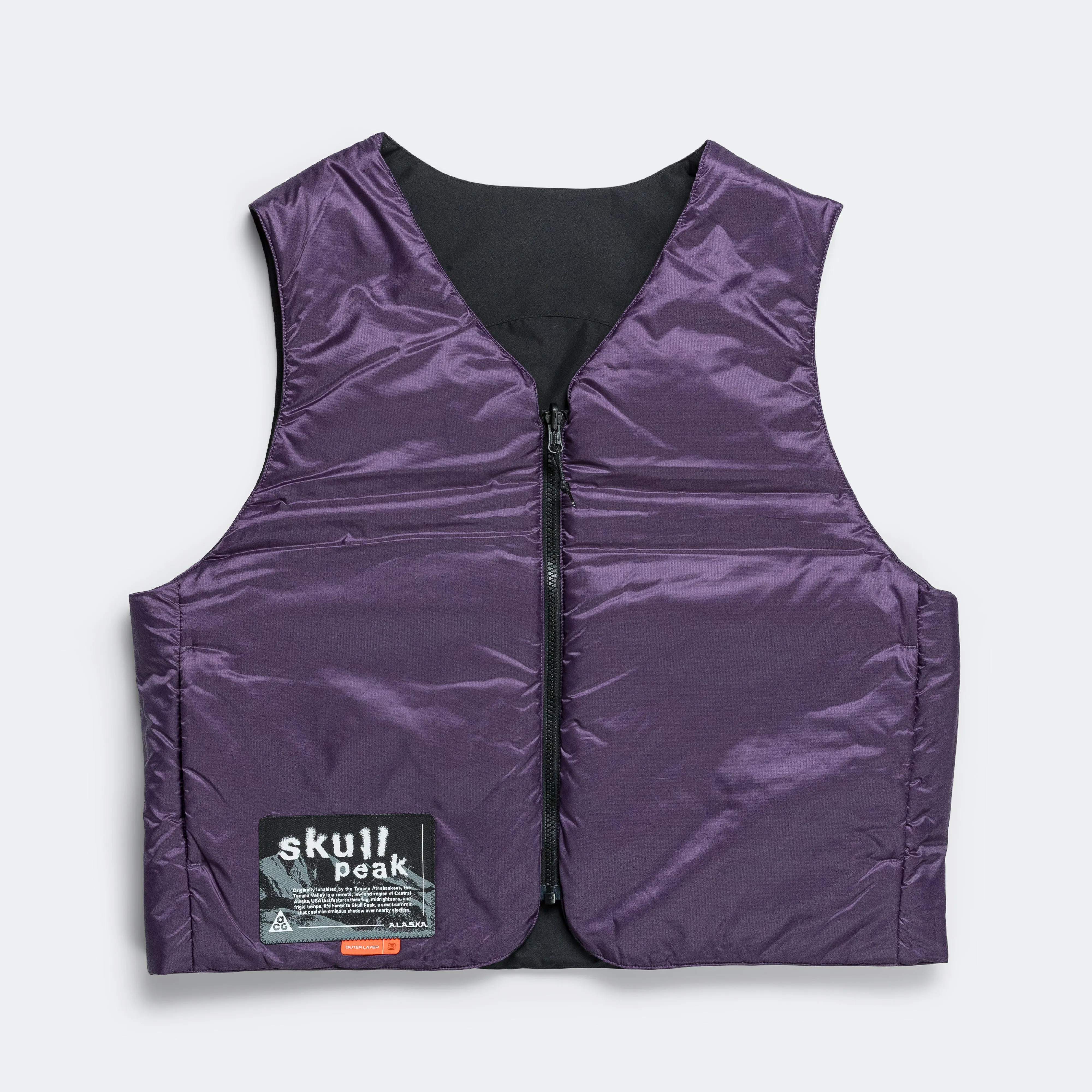 PrimaLoft 'Skull Peak' Reversible Vest - Black/Dark Raisin-Summit White