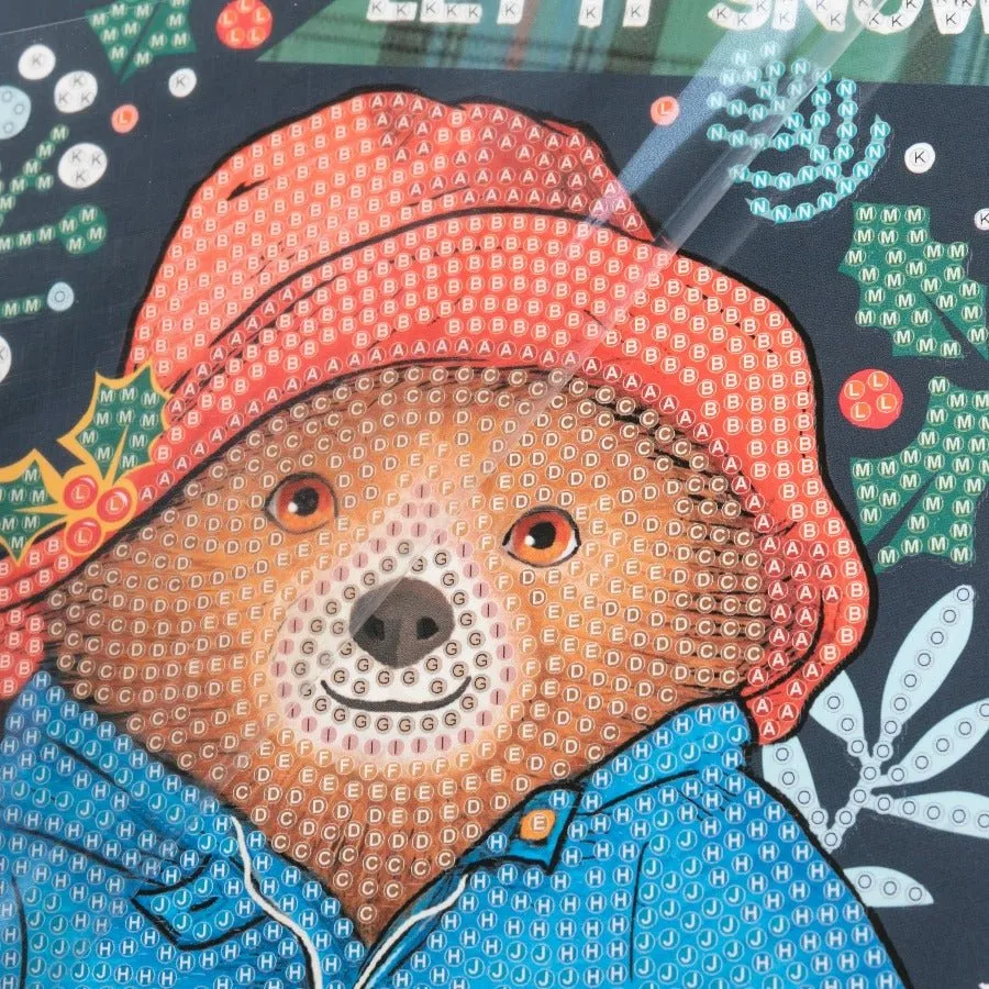 "Let It Snow" Paddington Bear Crystal Art Card 18x18cm