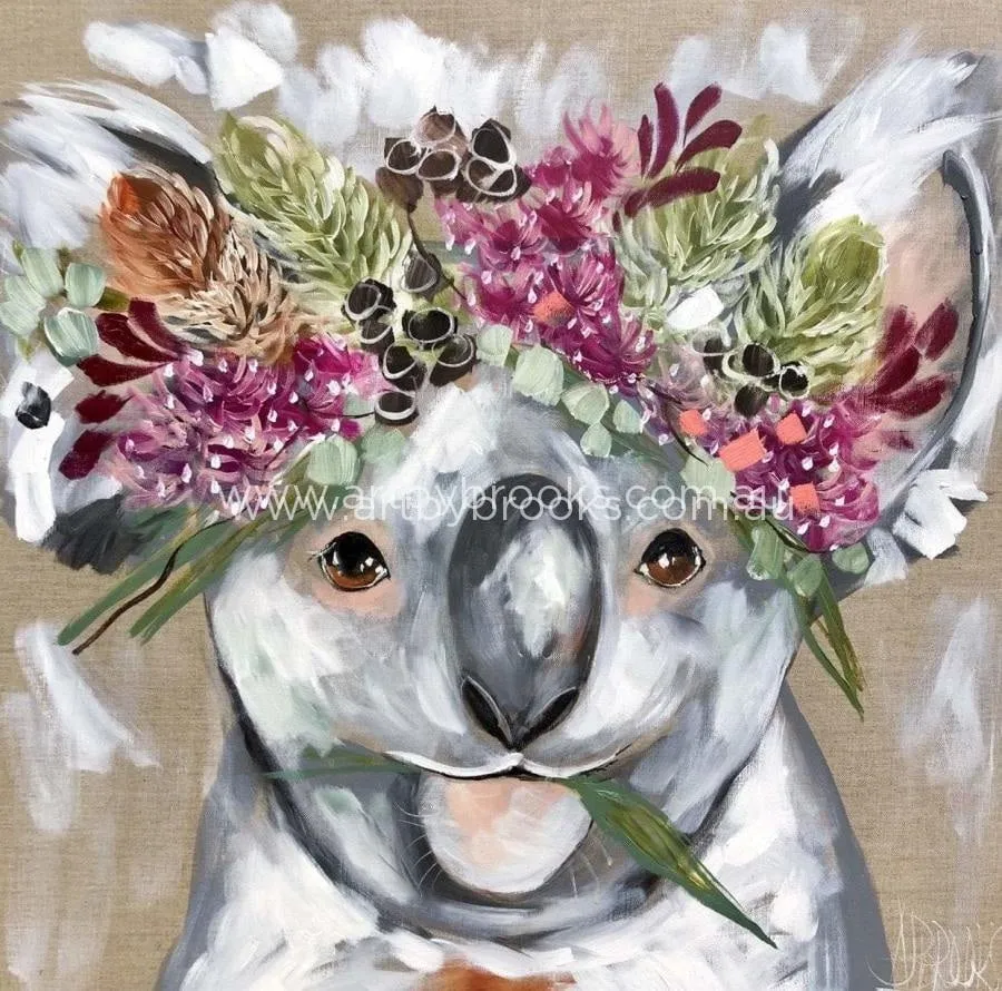 Rain dance  koala  -art print