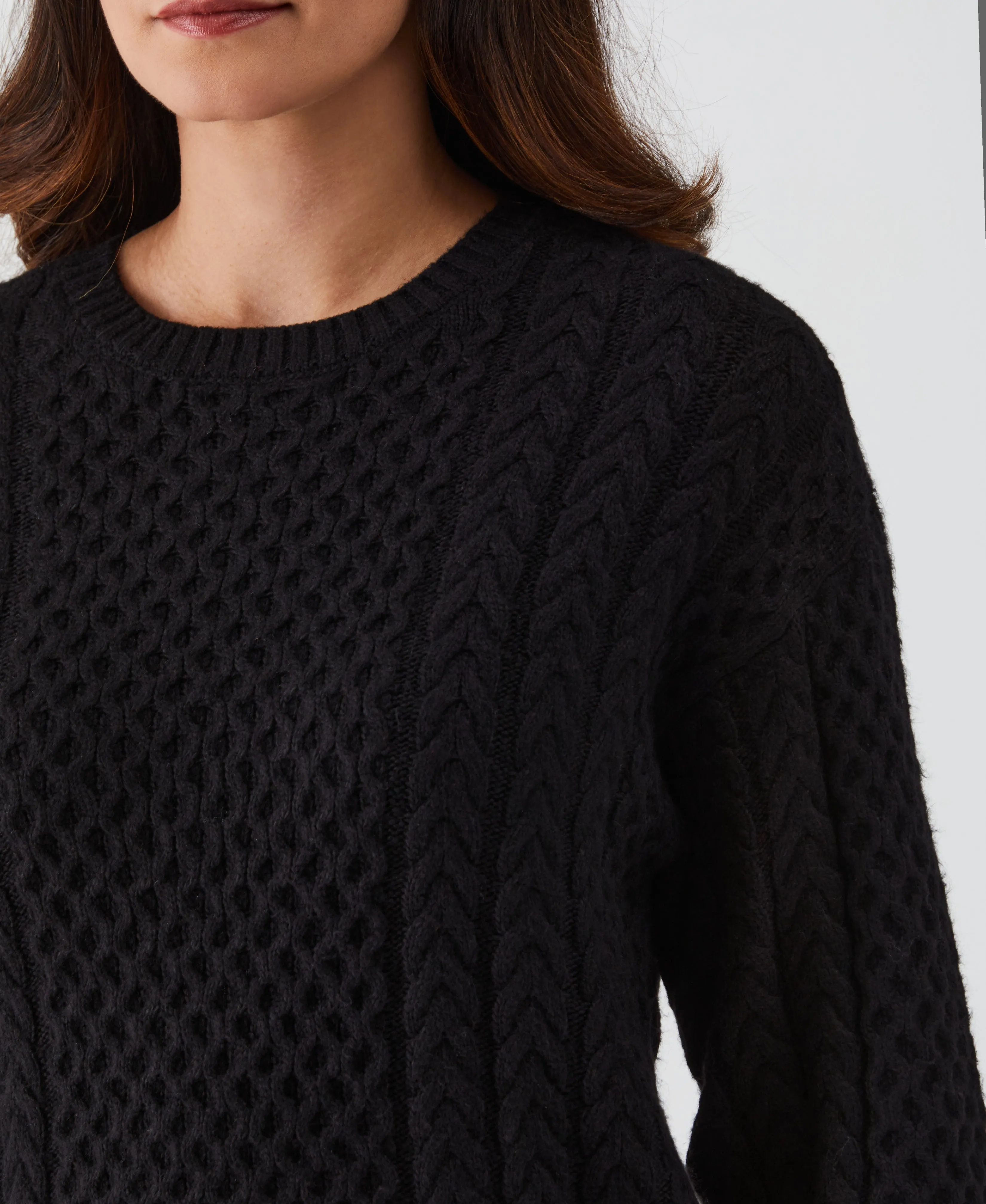 Relaxed Cable Knit Sweater