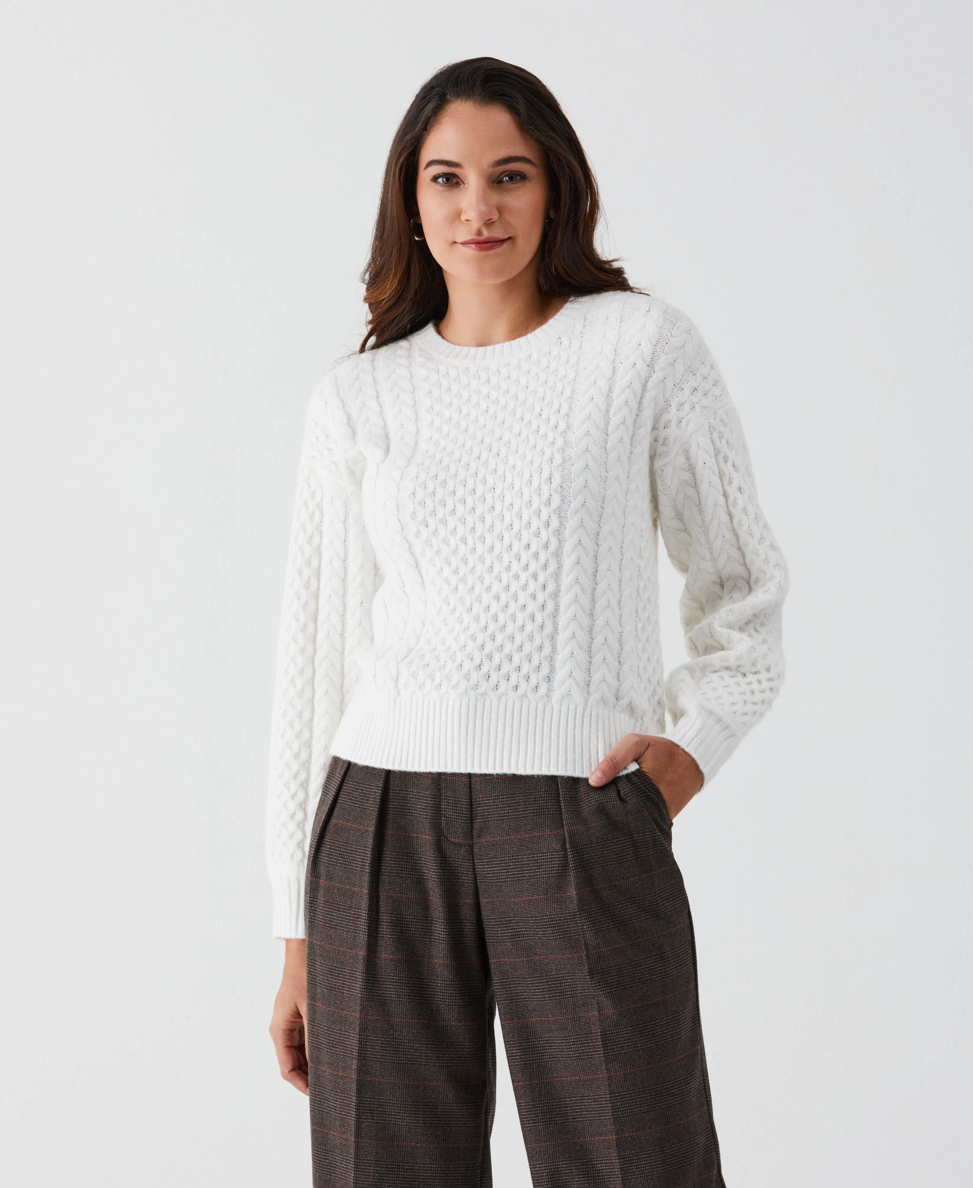 Relaxed Cable Knit Sweater