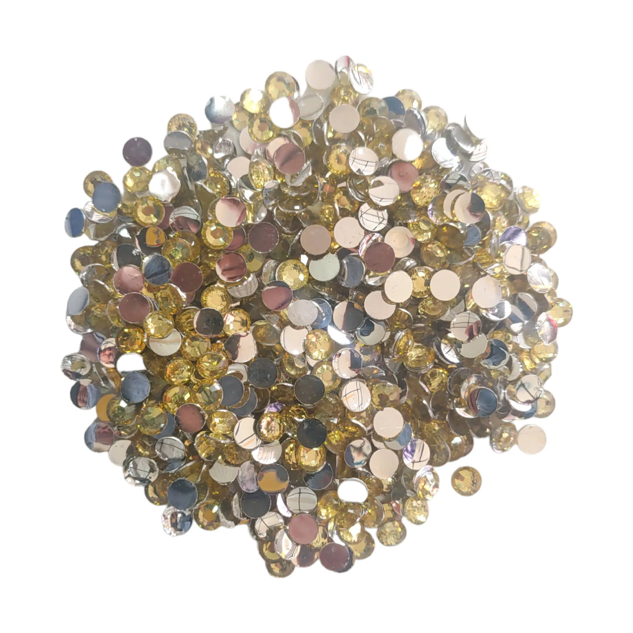 Shiny Hot-fix Round Cut Half Beads: Sparkle Your Creations!