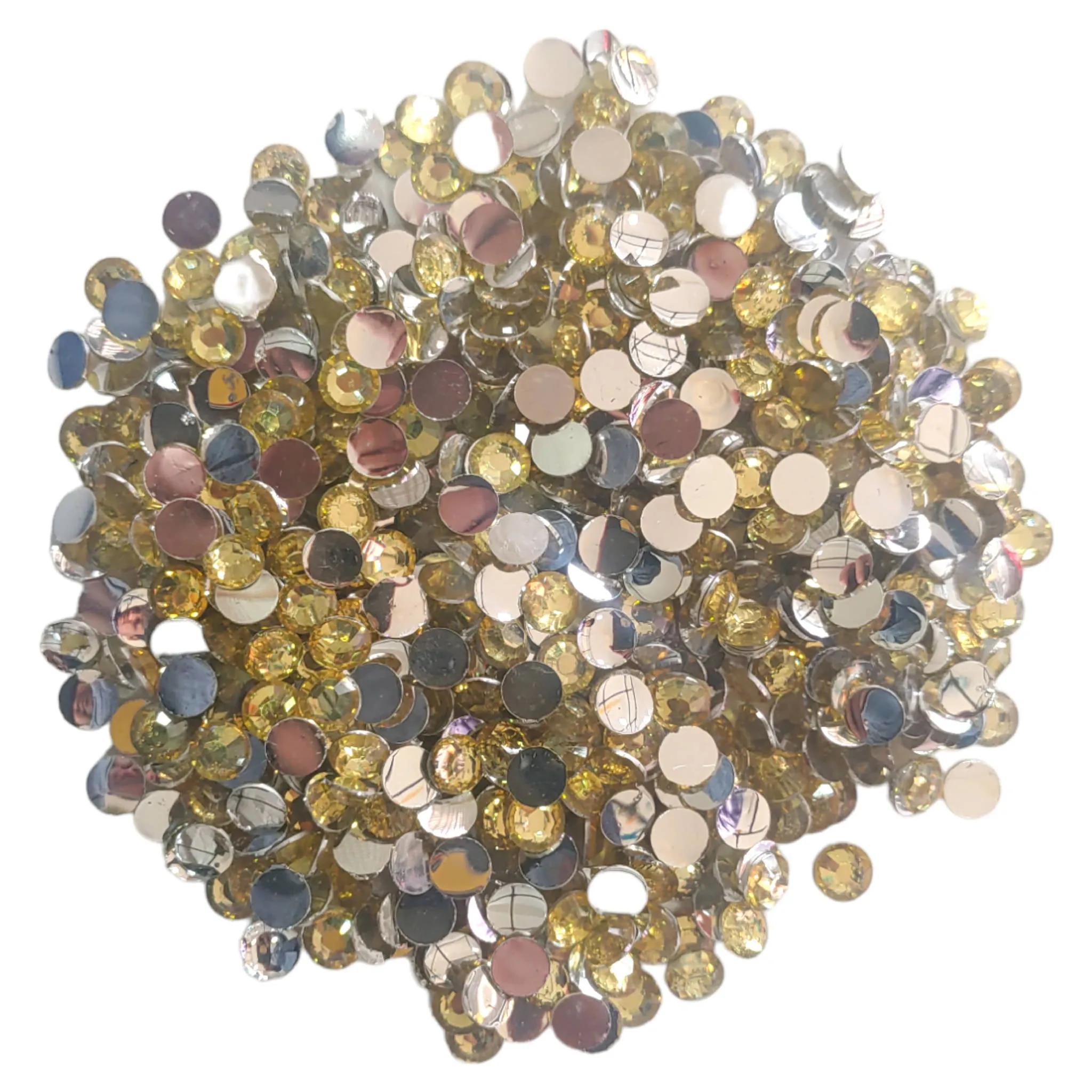 Shiny Hot-fix Round Cut Half Beads: Sparkle Your Creations!