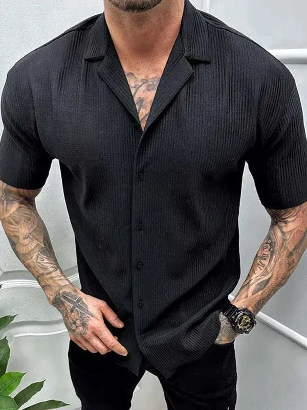 Short-Sleeved Casual Men Shirt