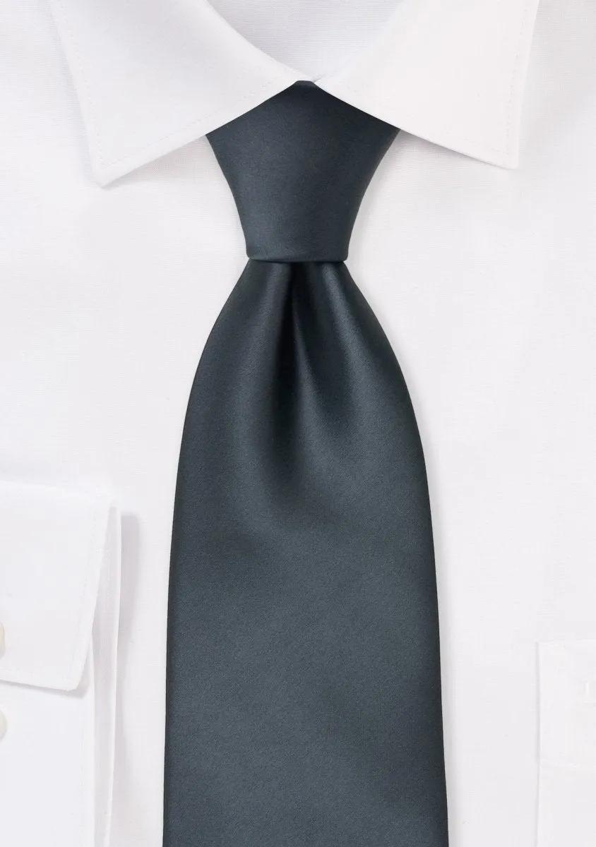 Smoke Gray Solid Necktie