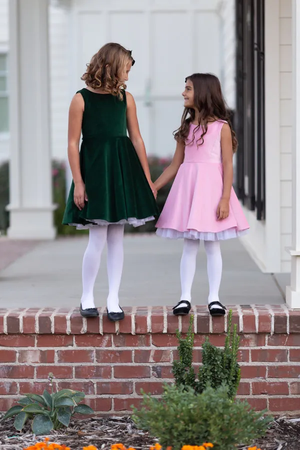 Special Occasion Dress in Light Pink Velvet