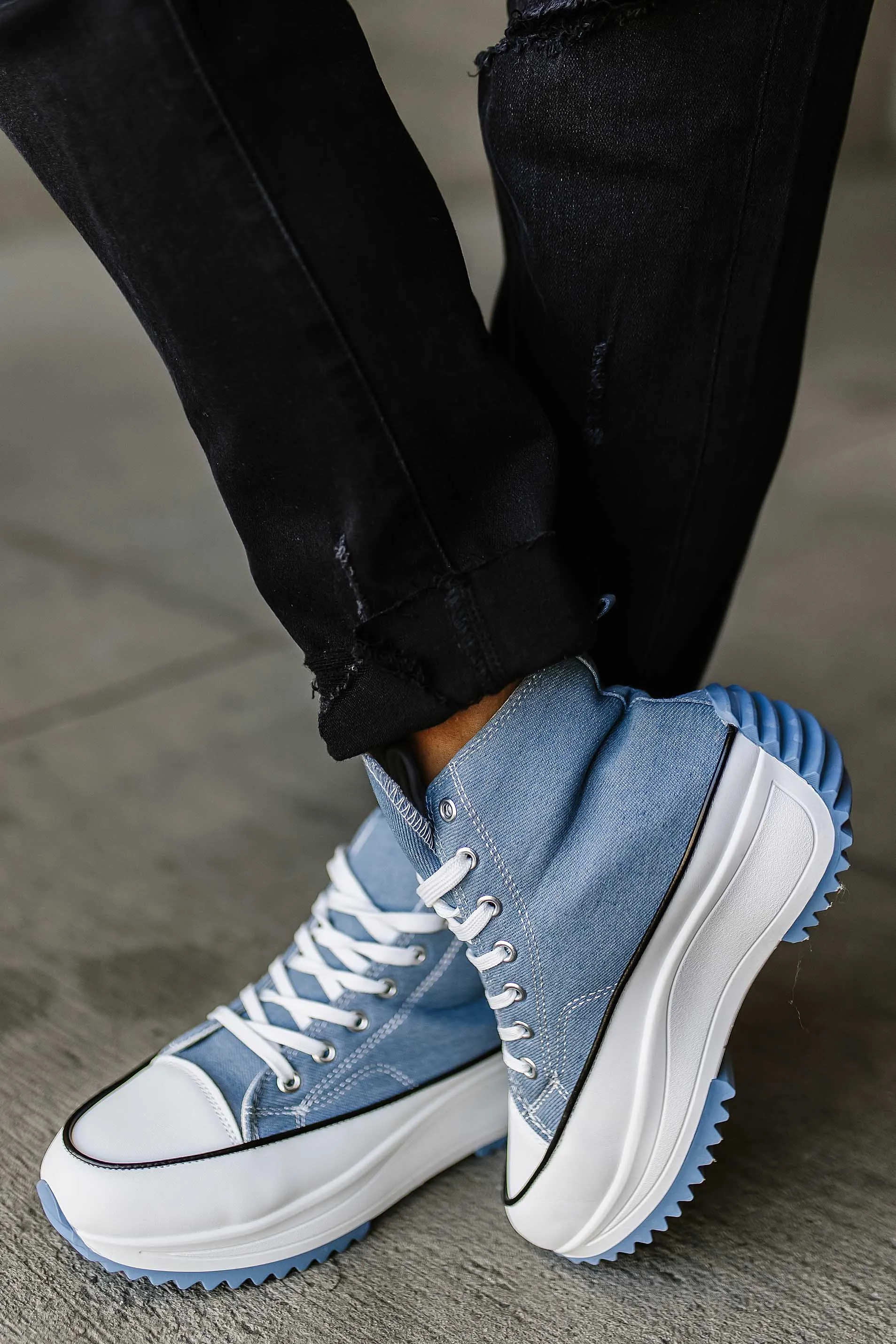 Street Smart High Tops - Denim