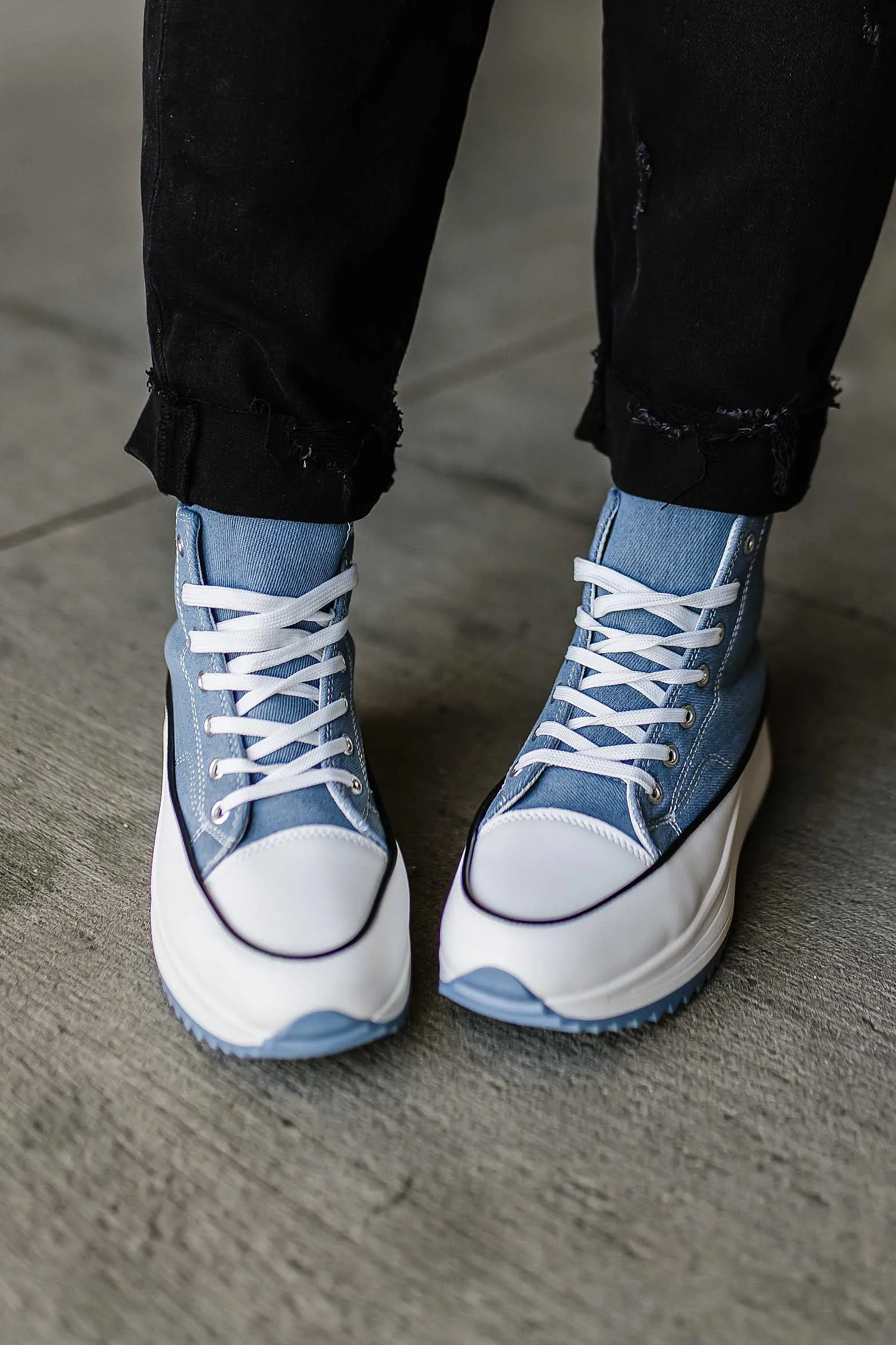 Street Smart High Tops - Denim