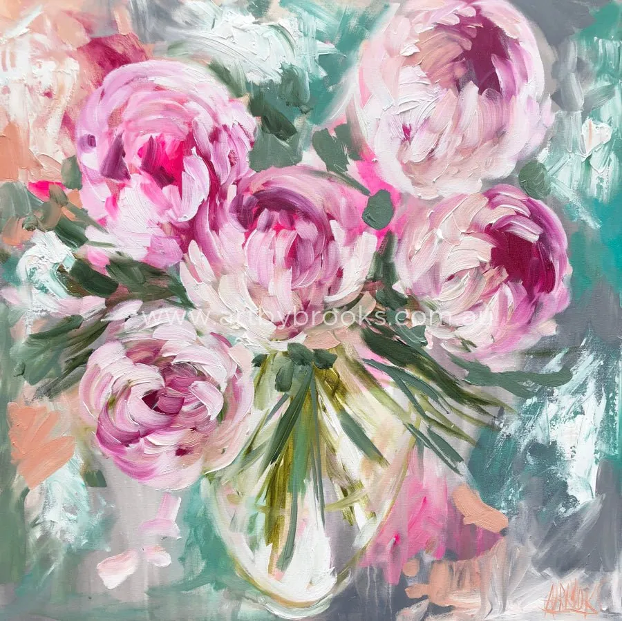 Summer of love peony - art print