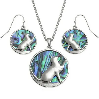 TIDE FASHION JEWELLERY - PLAYFUL CAT - NECKLACE   EARRING SET