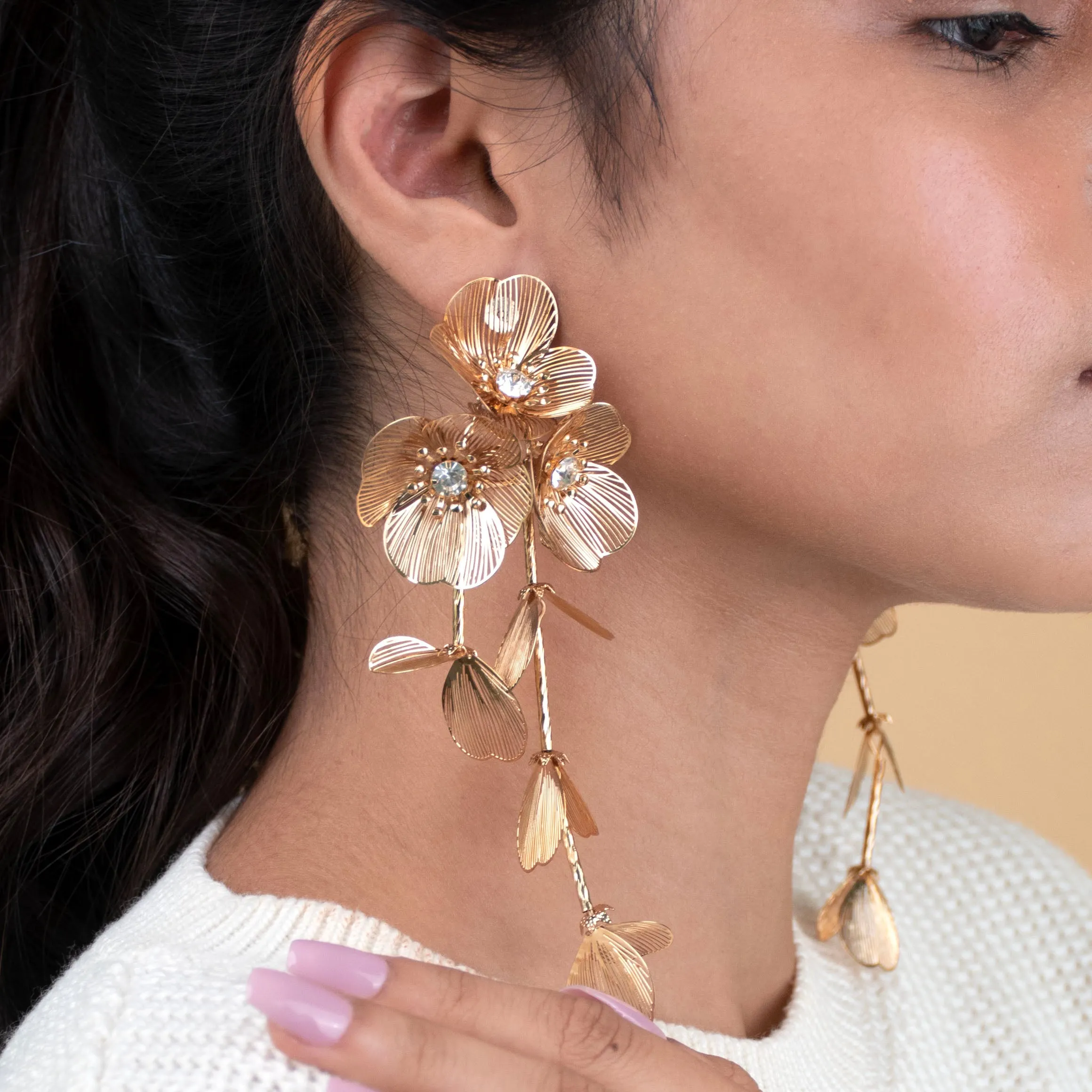 Wildflower Tassel Statement Earrings