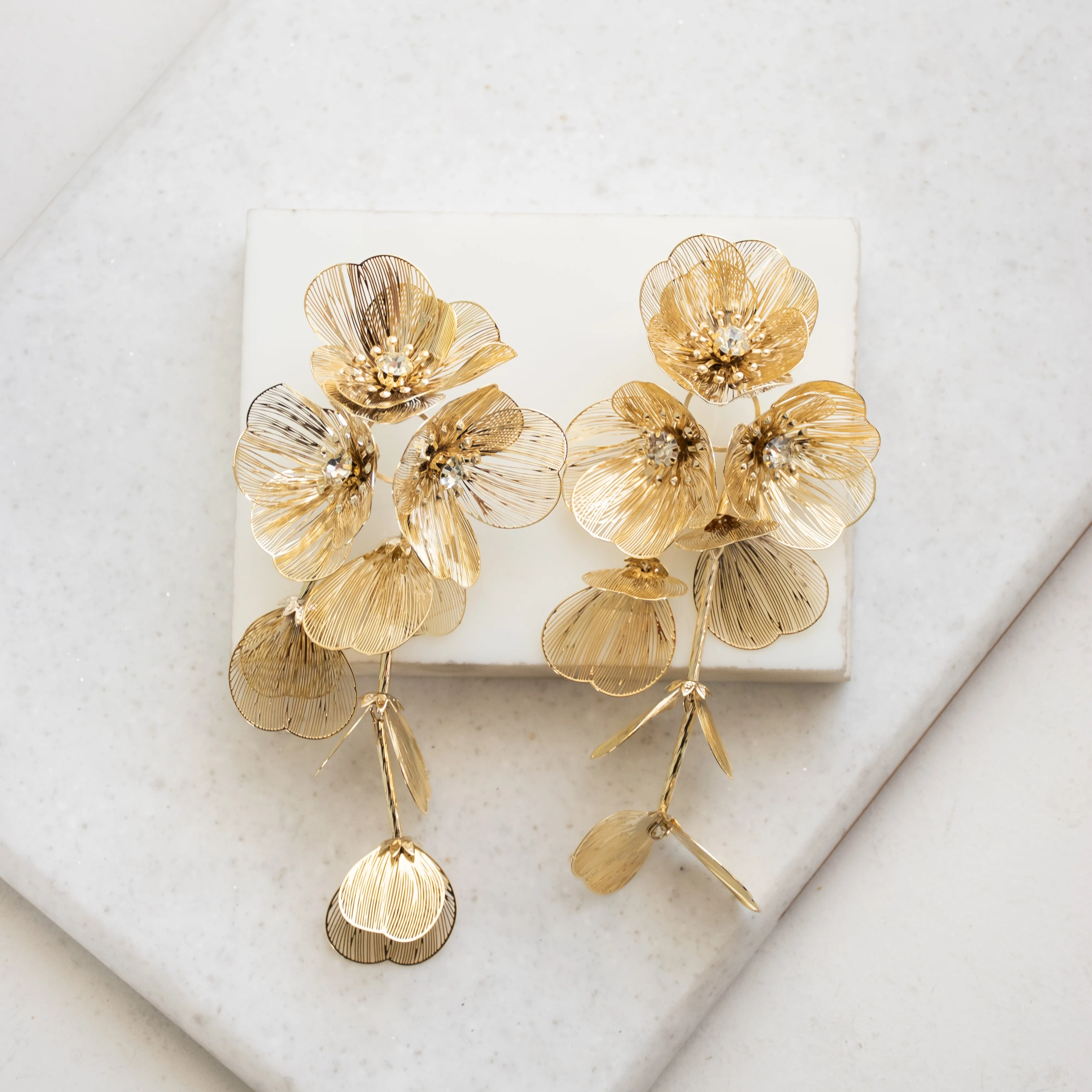 Wildflower Tassel Statement Earrings