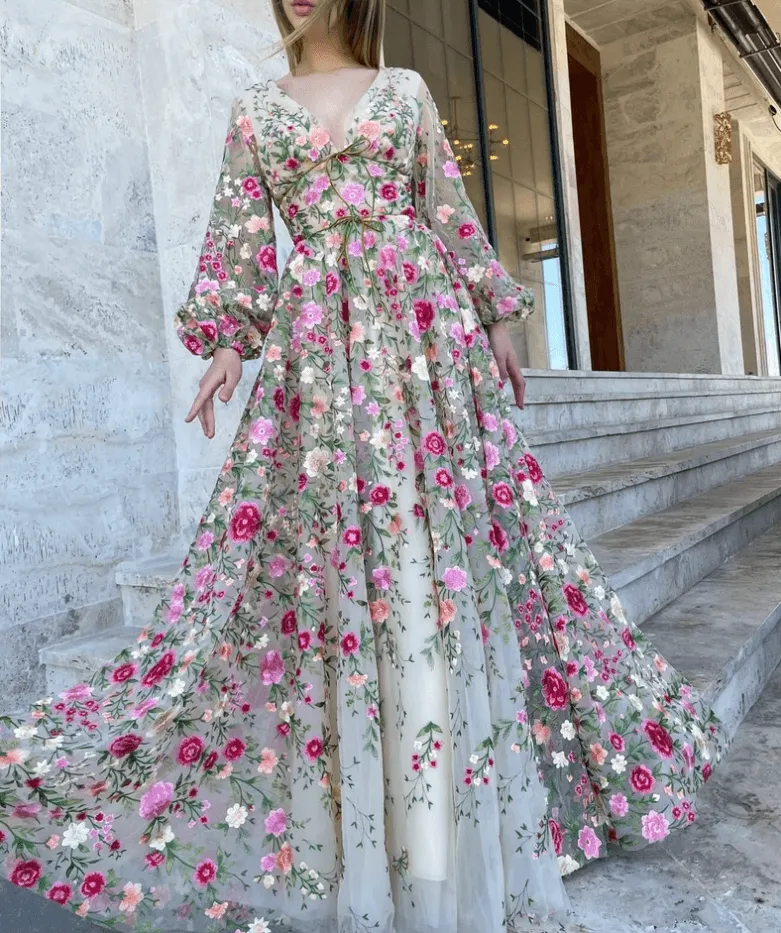 Yana Garden Tulle Gown